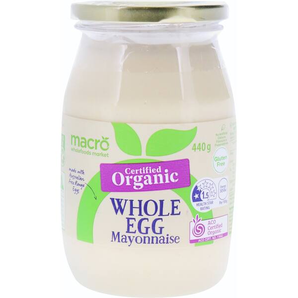 Macro Organic Whole Egg Mayonnaise 440g bunch