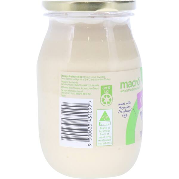 Macro Organic Whole Egg Mayonnaise 440g bunch