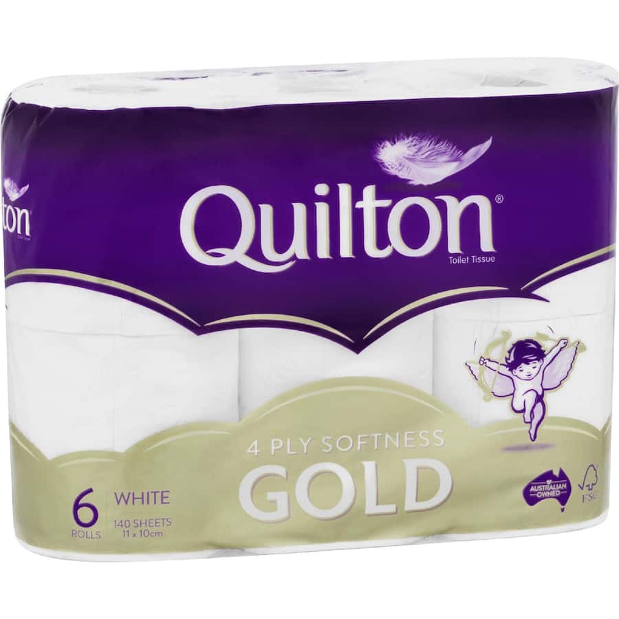 Quilton Gold Toilet Paper 4 Ply White