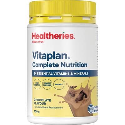 healtheries vitaplan nutrition shake chocolate flavoured