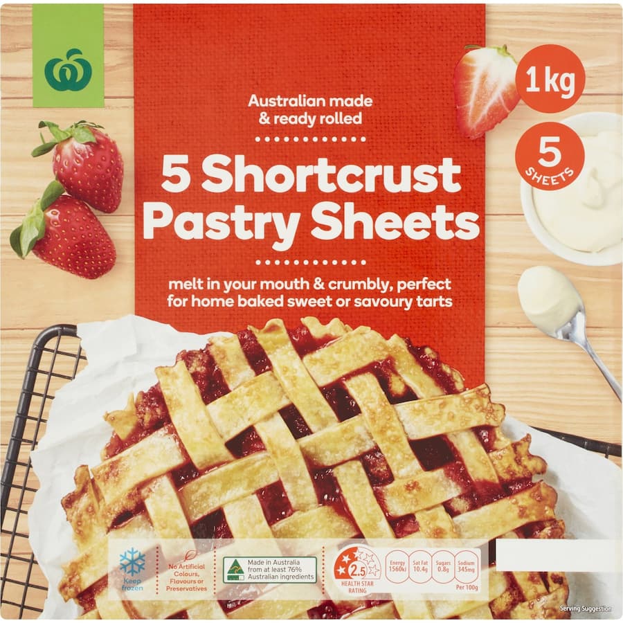 Woolworths Shortcrust Pastry 1Kg