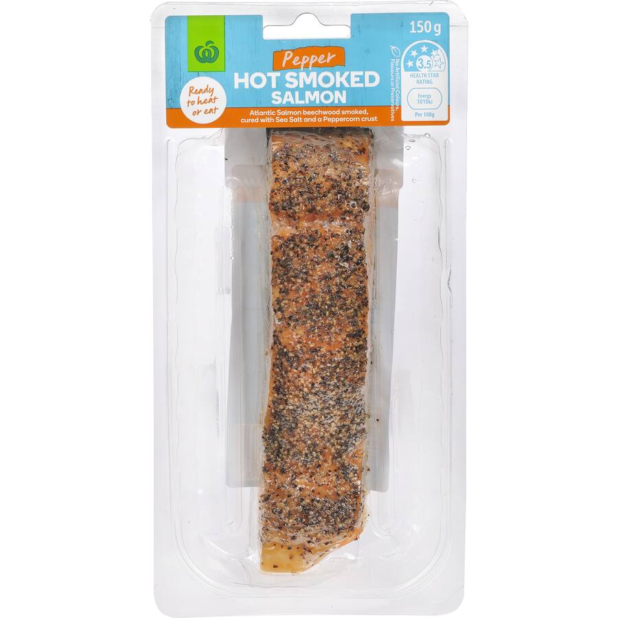 Woolworths Smoked Salmon Pepper Hot Smoked