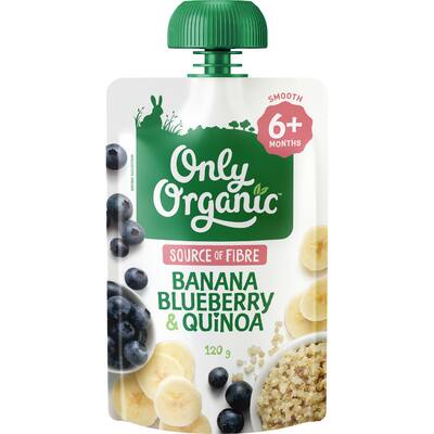 only organic stage 2 baby food banana blueberry & quinoa