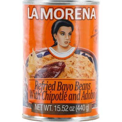 la morena refried bayo beans chipotle & adobo