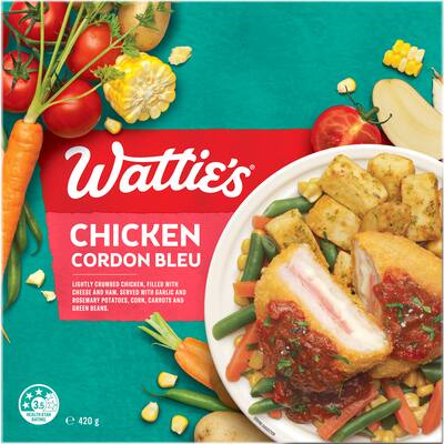 watties frozen meal chicken cordon bleu