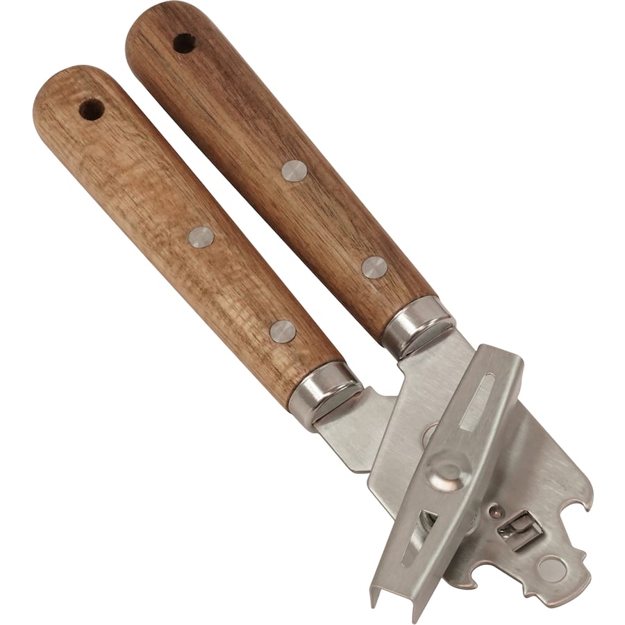 Food Guru Can Opener With Acacia Handle