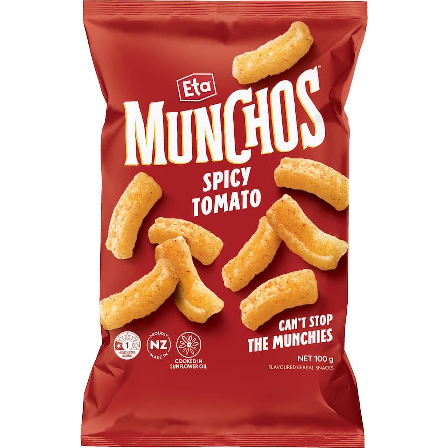 Buy Eta Munchos Corn Snacks Spicy Tomato online at Woolworths NZ