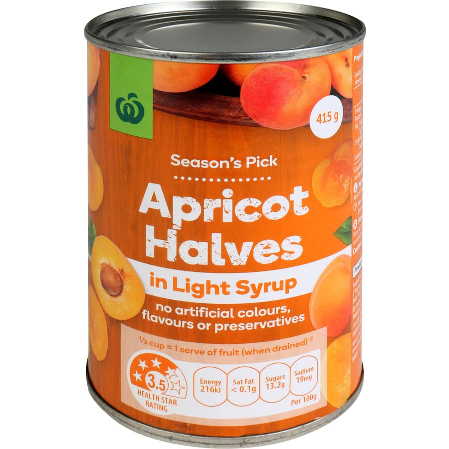 Woolworths Apricots Halves In Light Syrup