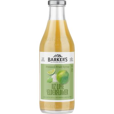 barker's fruit syrup nz limes with elderflower