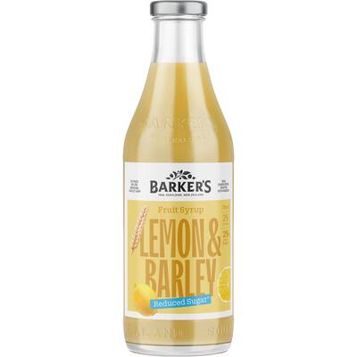 barker's fruit syrup lite lemon & barley