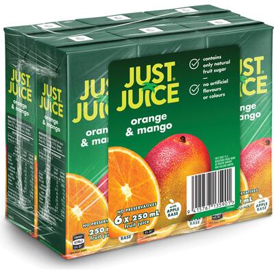 just juice fruit juice orange & mango 250ml