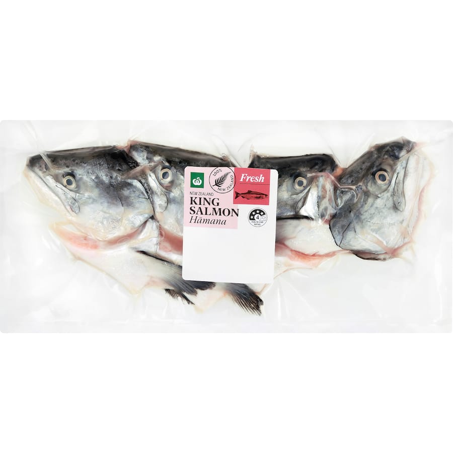 Woolworths Fresh Nz Salmon Heads 3-4 Pce Vaccum Pack