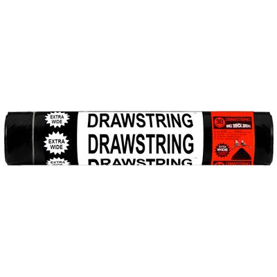 big black sacks rubbish bags drawstring x-large