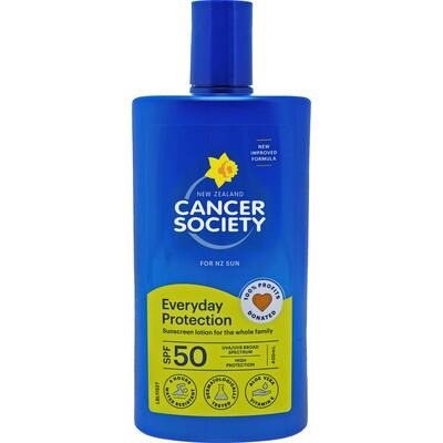cancer society everyday sunscreen protection spf50 lotion