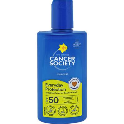 cancer society everyday sunscreen protection spf50 lotion