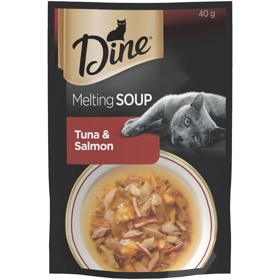 Dine Wet Cat Food Melting Soup Tuna & Salmon