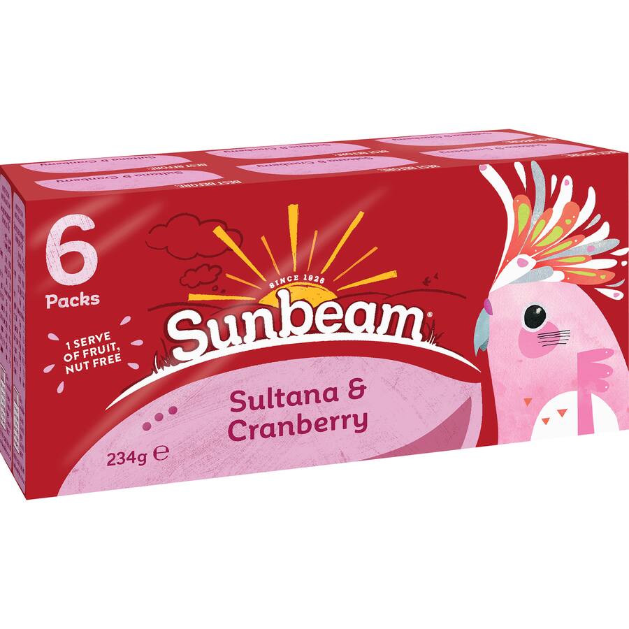 Sunbeam Fruit Snack Sultana & Cranberry 234G