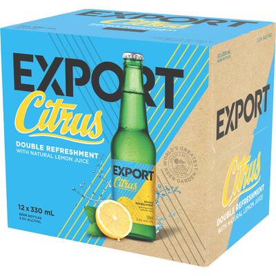 export citrus beer lager low alcohol