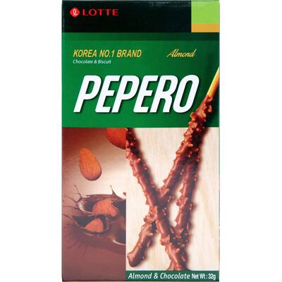 lotte biscuit sticks pepero almond chocolate coated