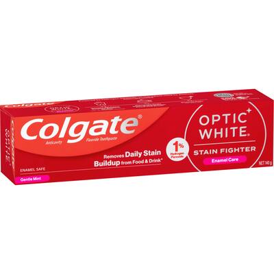 colgate optic white toothpaste enamel care teeth whitening