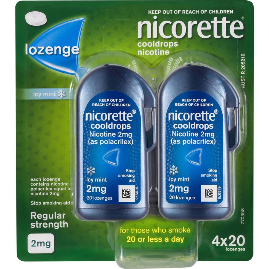 Nicorette Smoking Remedy Cooldrops 2Mg