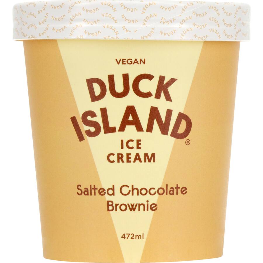 Duck Island Frozen Dessert Vegan Salted Chocolate Brownie
