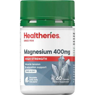 healtheries magnesium 1 a day 400mg high strength