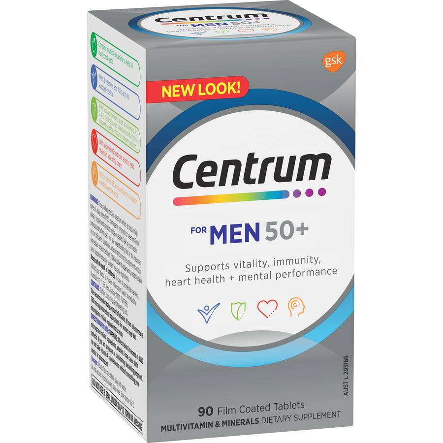 Centrum For Men 50+ Daily Multivitamin Supplements