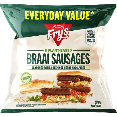 frys frozen meal braai style sausages 8pack