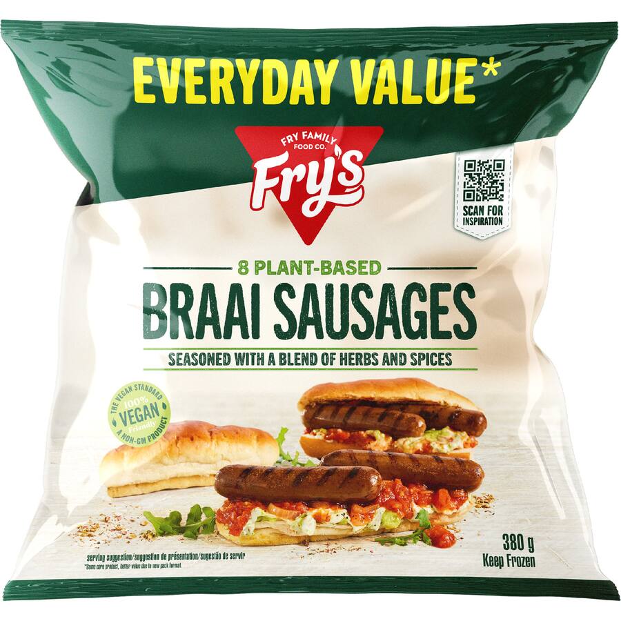 Frys Frozen Meal Braai Style Sausages 8Pack