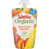 Wattie's Organic Sweet Garden Vegetables 4-6+ Months Pureed
