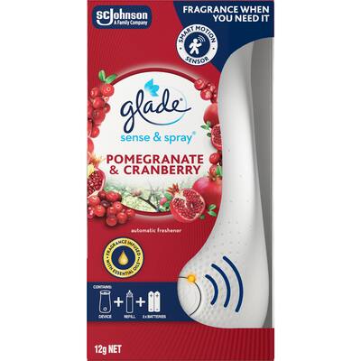 glade sense & spray automatic spray system pomegranate & cranberry