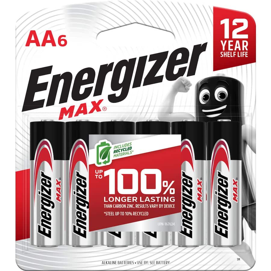 Energizer Max Batteries Alkaline Aa