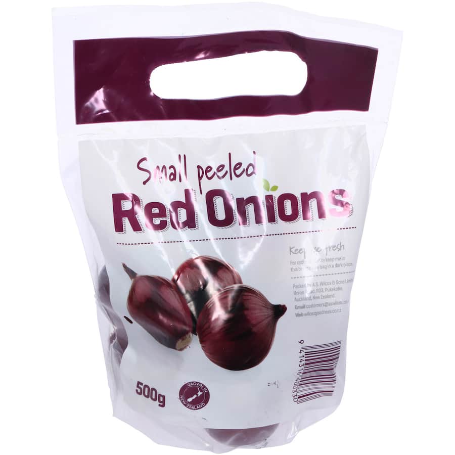 Fresh Vegetable Red Onions Peeled