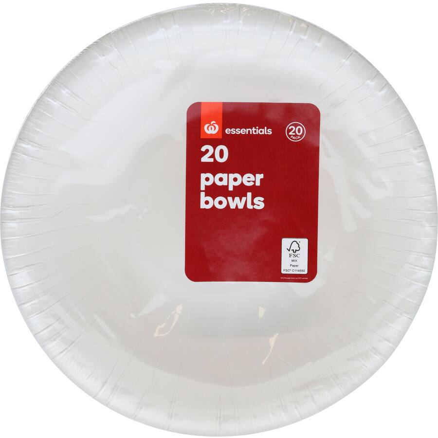 Essentials Bowls Paper Uncoated