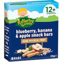 rafferty's garden baby snacks 12+ months blueberry banana apple bars (8pk)