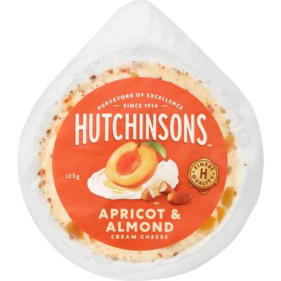 hutchinsons cream cheese apricot & almond