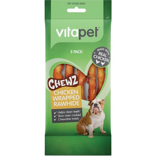 Vitapet Chewz Dog Treats Chicken Rawhide Sticks