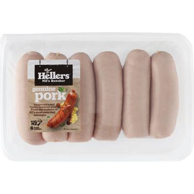 hellers sausages genuine pork