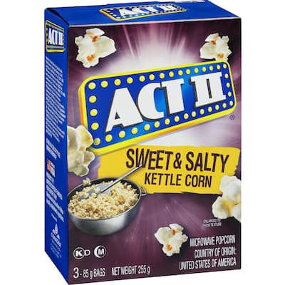act i i microwave popping corn sweet & salty kettle corn