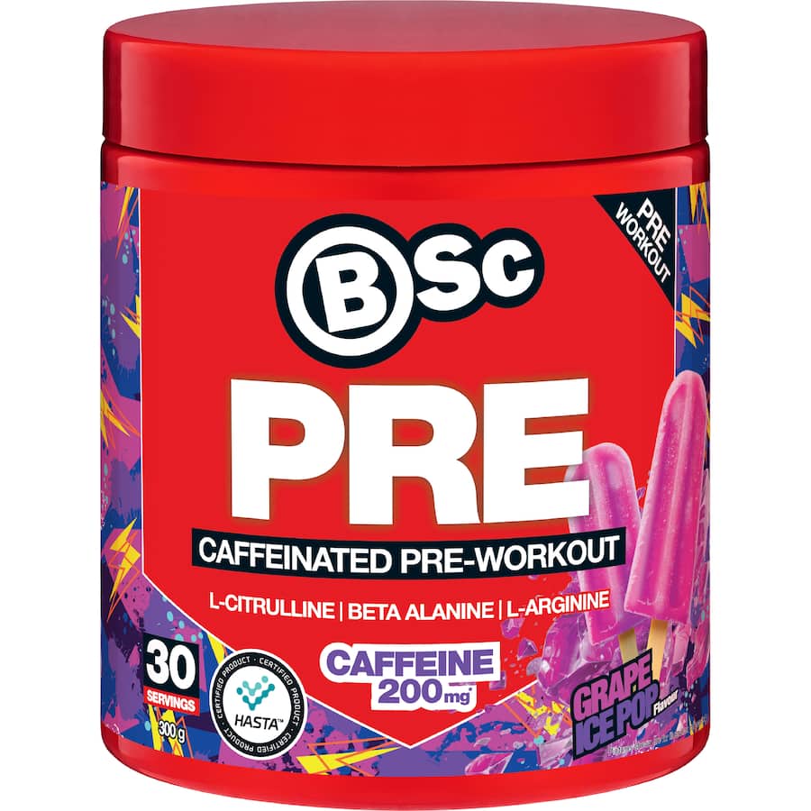 Bsc Pre Workout Powder Pre Caffeinated Grape Ice Pop