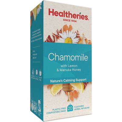 healtheries herbal tea chamomile lemon & honey