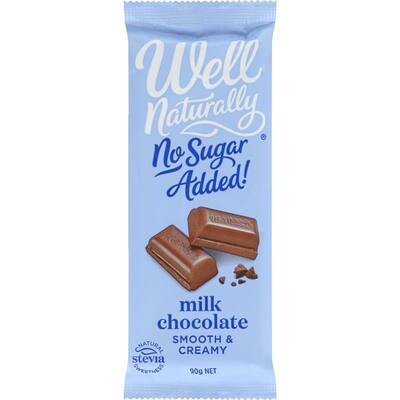well naturally no sugar added snack bar milk chocolate