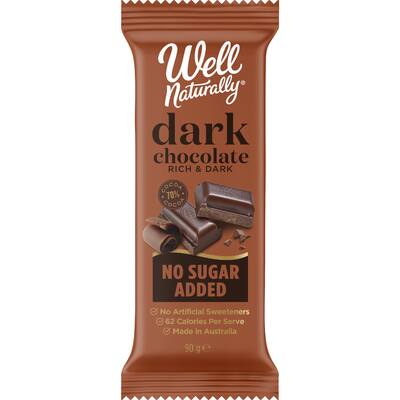 well naturally no sugar added snack bar dark chocolate