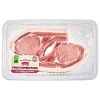 Woolworths Free Farmed Pork Chops Loin Medium Tray