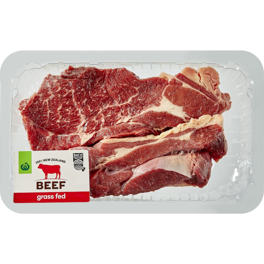 Woolworths Nz Beef Chuck Steak Grass Fed Medium Tray
