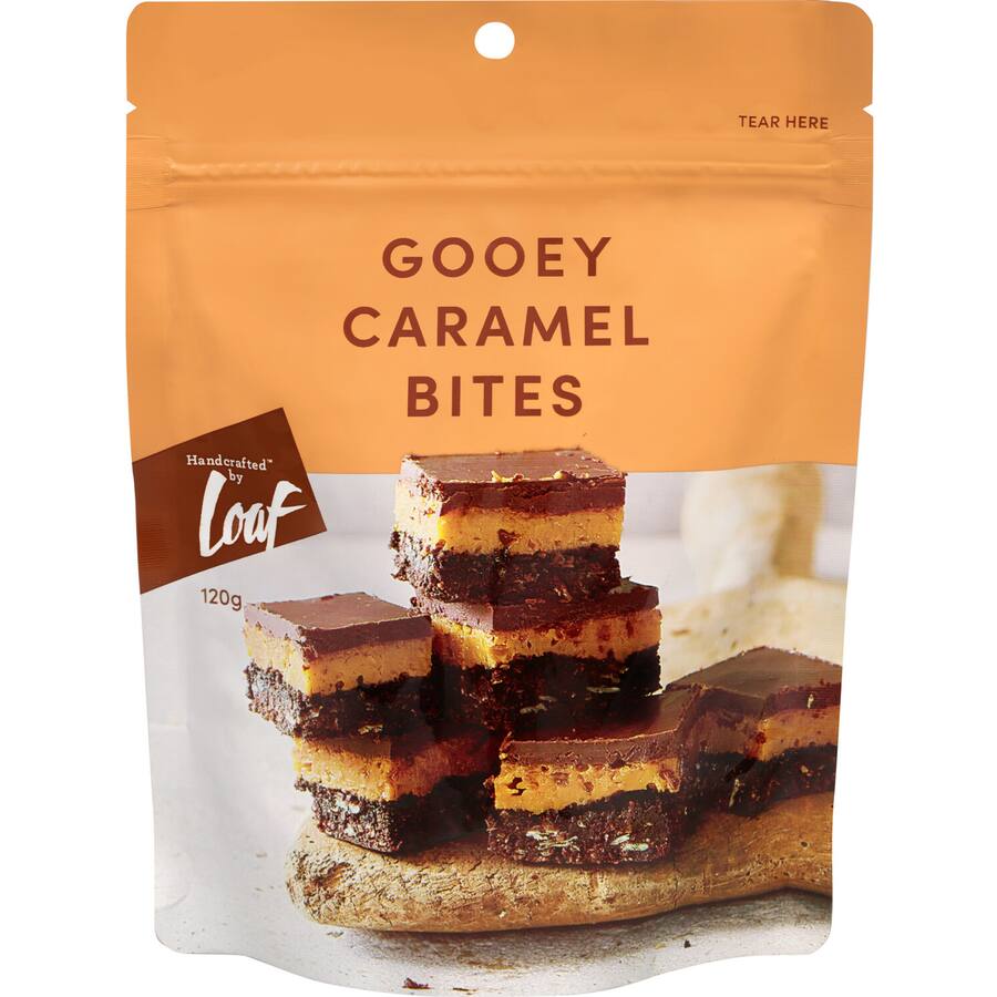 Loaf Slices Gooey Caramel Bites