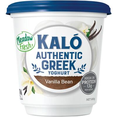 kalo authentic greek yoghurt tub vanilla bean