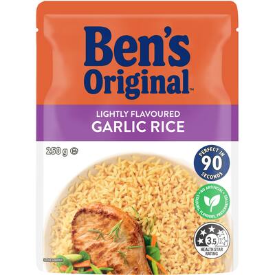 bens original microwave rice roasted garlic rice