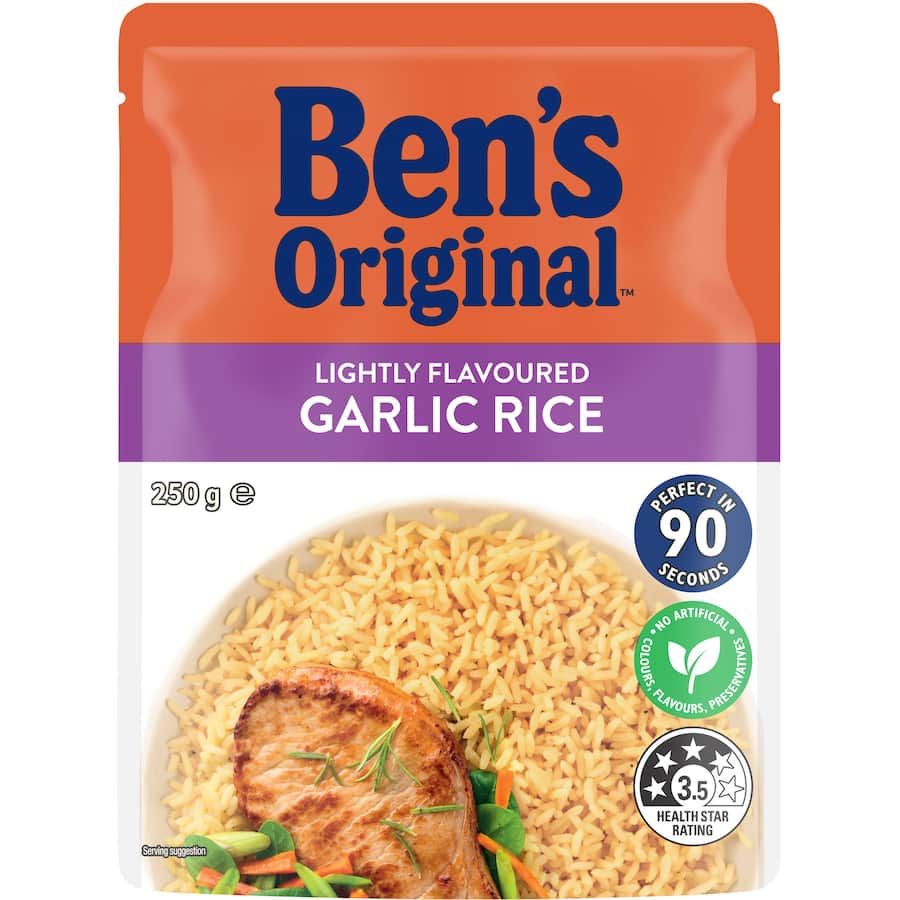 Bens Original Microwave Rice Roasted Garlic Rice